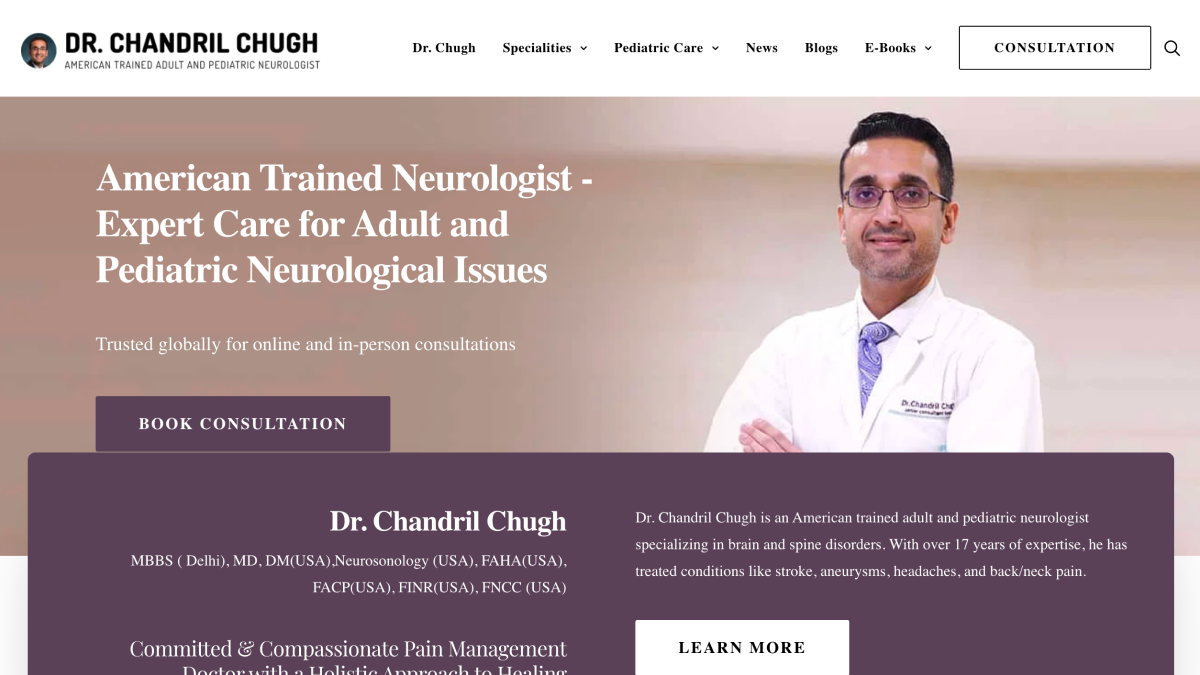 dr chandril chugh website